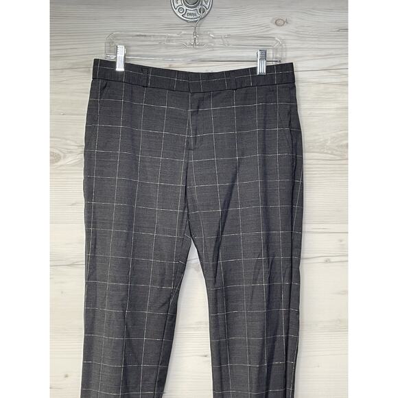Banana Republic Pants Womens 4 Ryan Lurex Windowpane Wool Blend Office Workwear - Picture 2 of 13